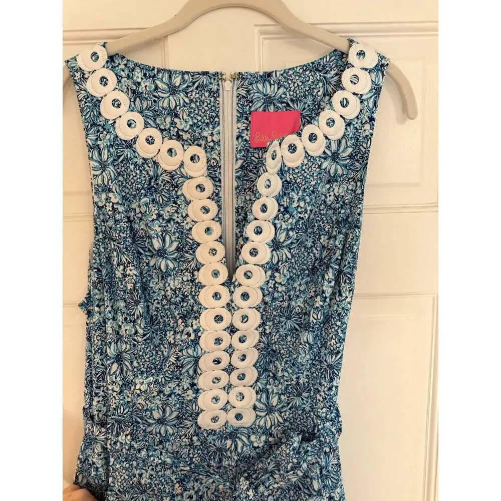 Lilly Pulitzer Gulianna Stretch Cotton Shift Dress size 14 Pockets EUC - Picture 8 of 13